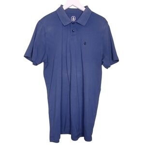 Volcom Short Sleeve Polo Shirt Blue Casual Active Sport Medium